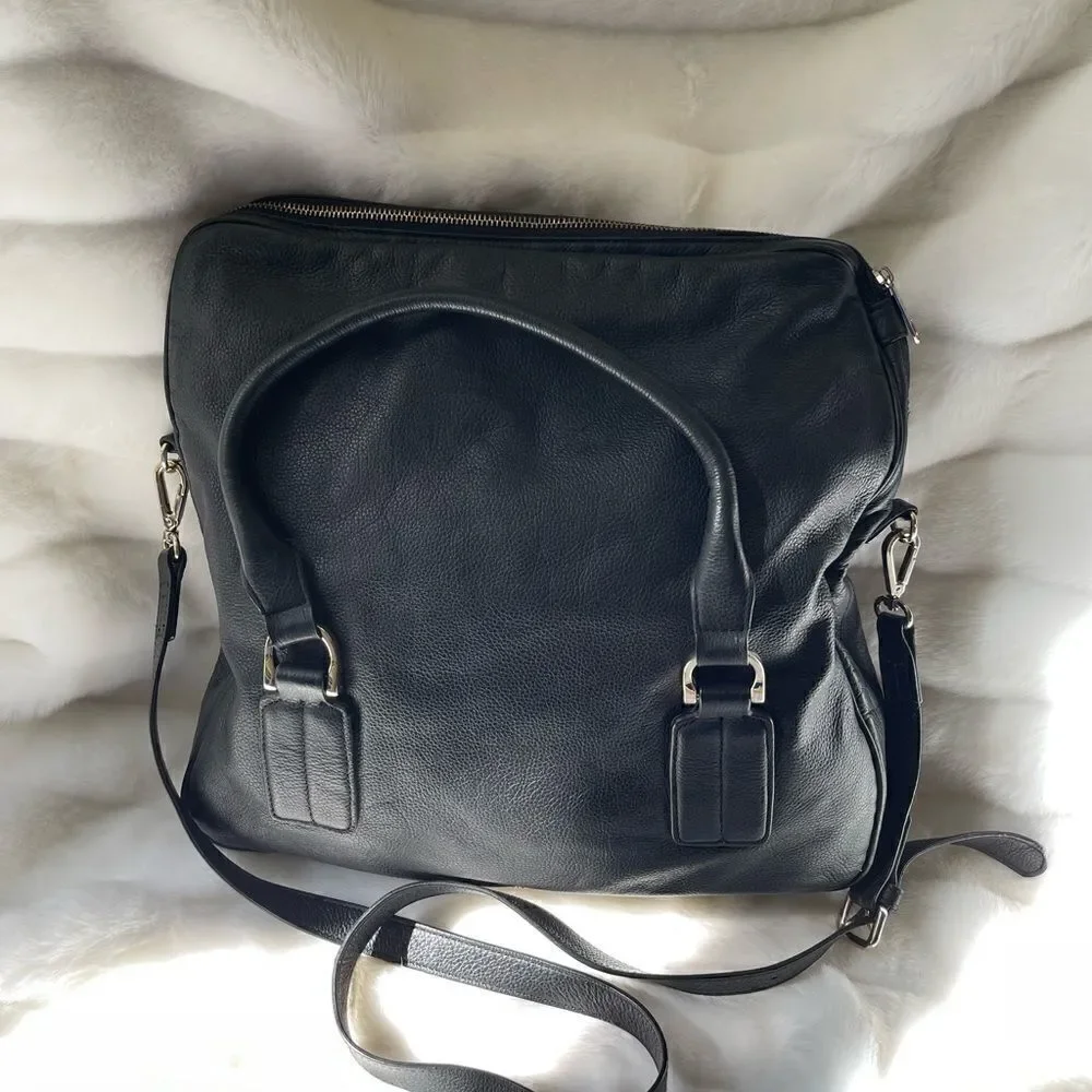 Massi black leather